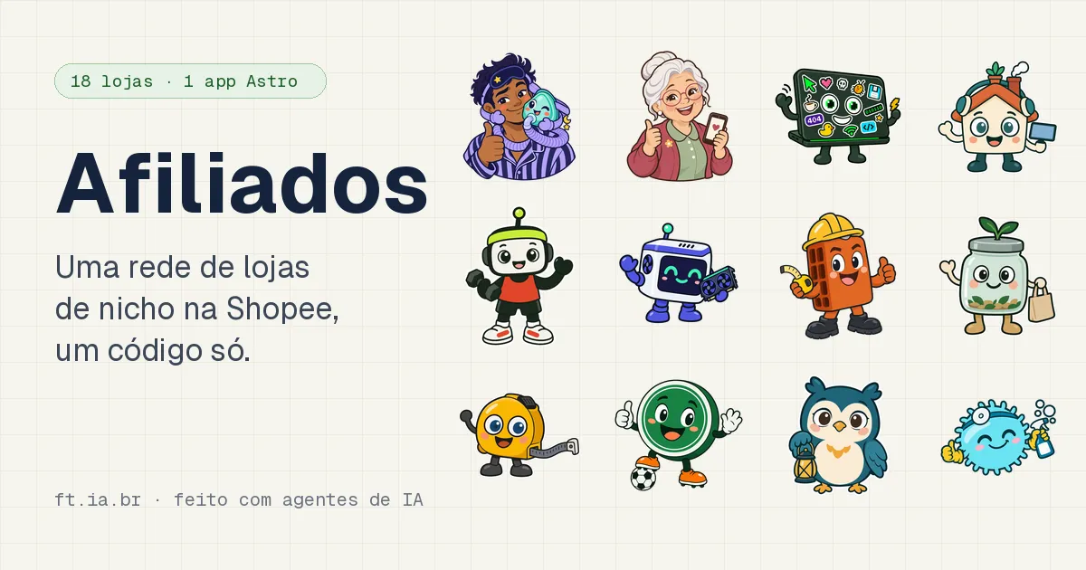 Afiliados: 18 lojas de nicho num app só